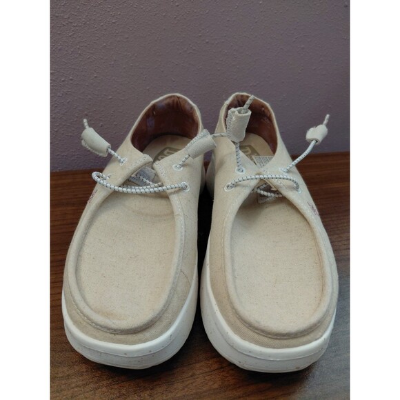 Hey Dude Wendy Peak Chambray Women's Size 7 Casual Platform Sneakers - Picture 2 of 8